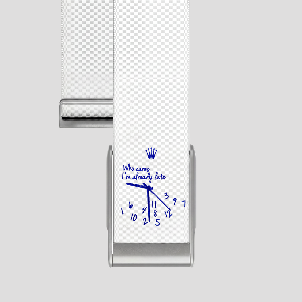 Being Late White - Clasp Detail