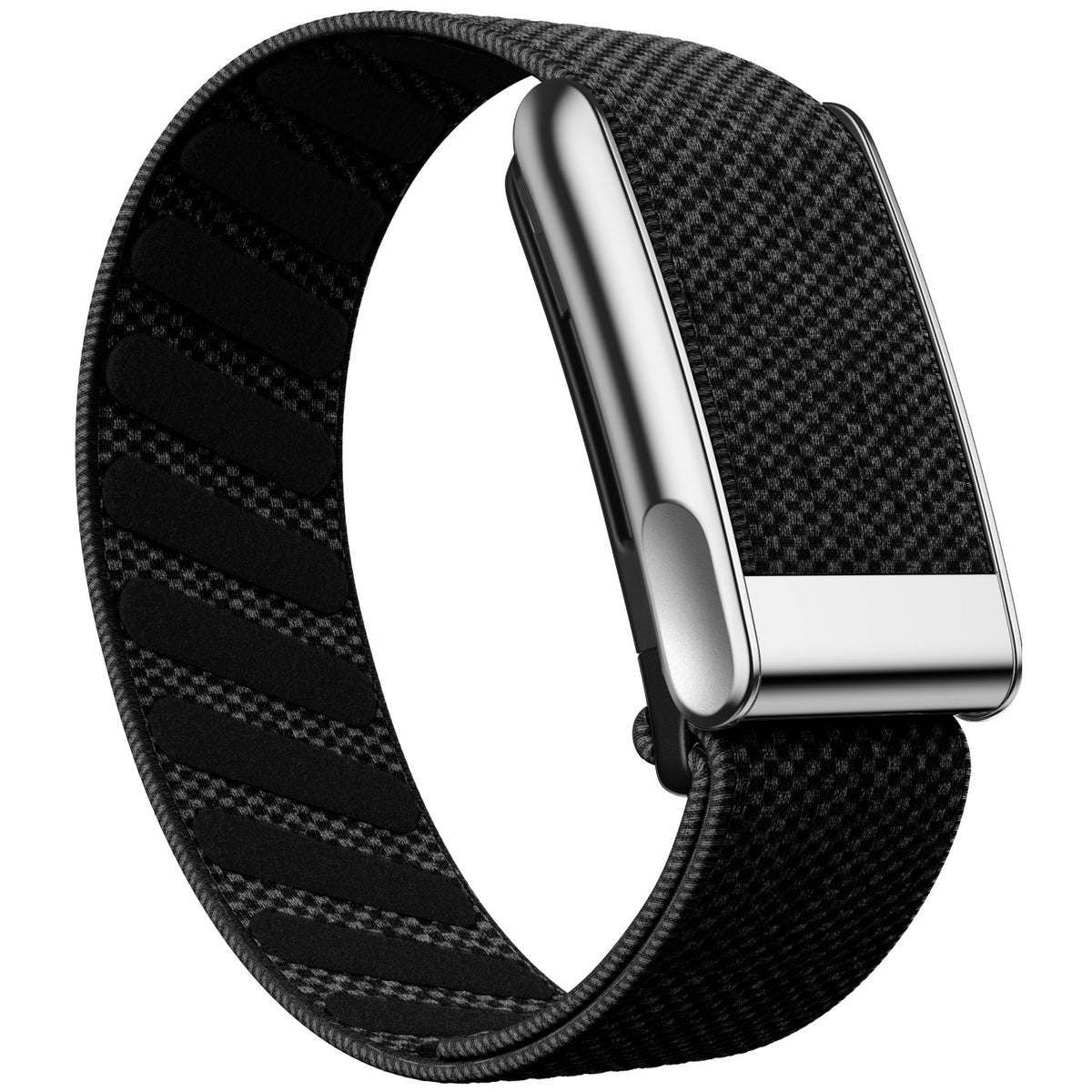 WHOOP 5.0 Standard Woven Band — Titanium Silver (MG) - 黑灰