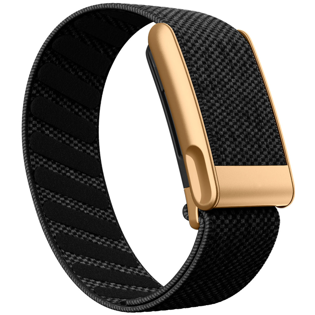 WHOOP 5.0 Standard Woven Band — Matte Rose Gold (MG) - 黑灰