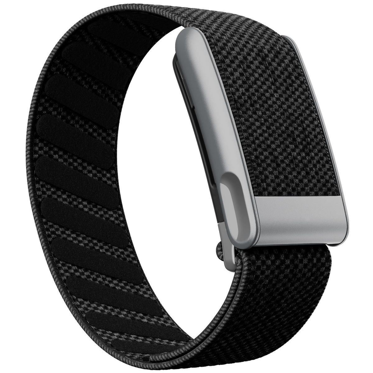 WHOOP 5.0 Standard Woven Band — Matte Silver (MG) - 黑灰