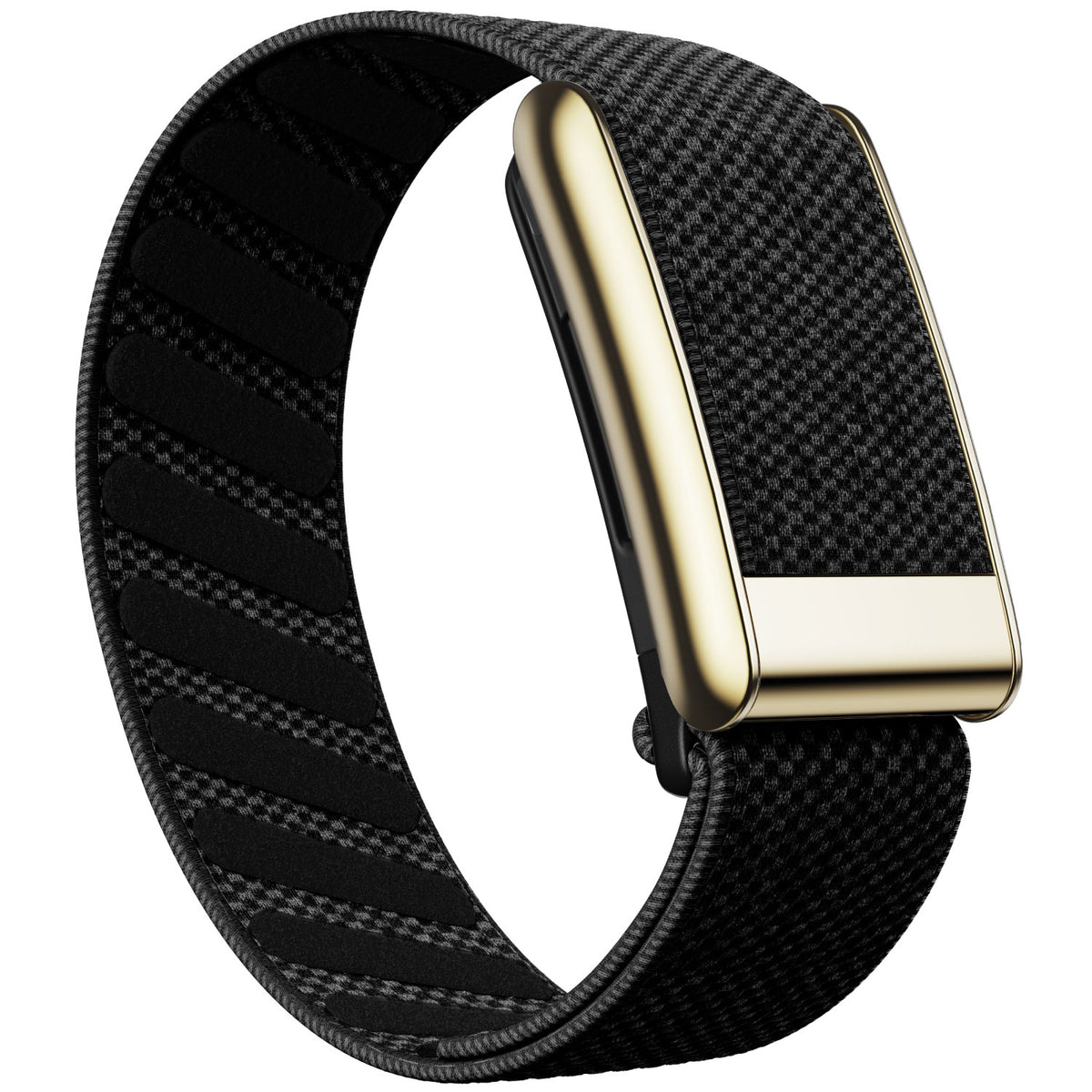 WHOOP 5.0 Standard Woven Band — Titanium Gold - 黑灰