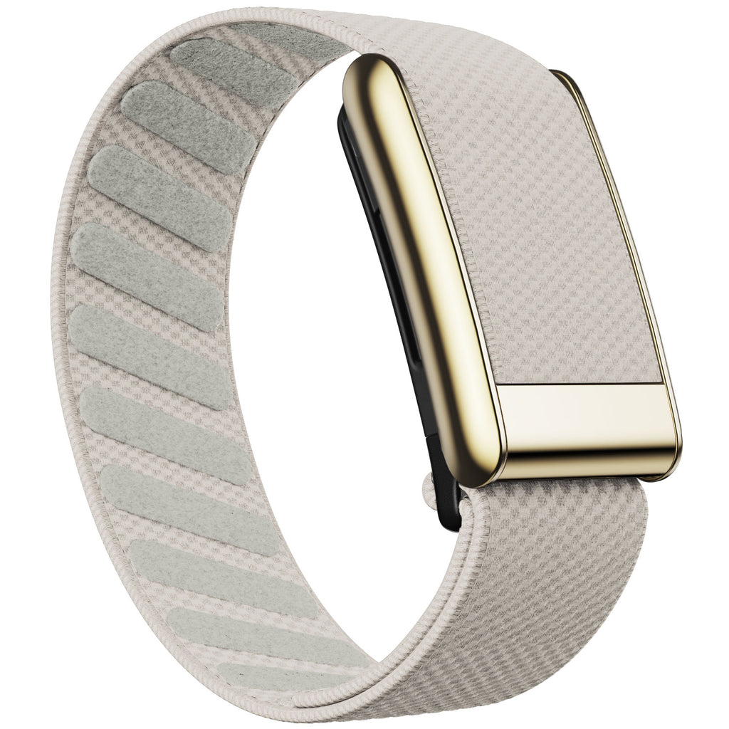 WHOOP 5.0 Standard Woven Band — Titanium Gold - 星光
