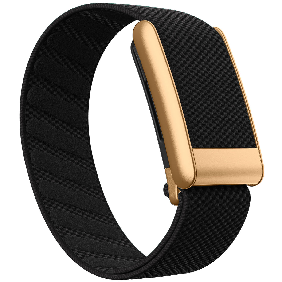 WHOOP 5.0 Standard Woven Band — Matte Rose Gold - 全黑