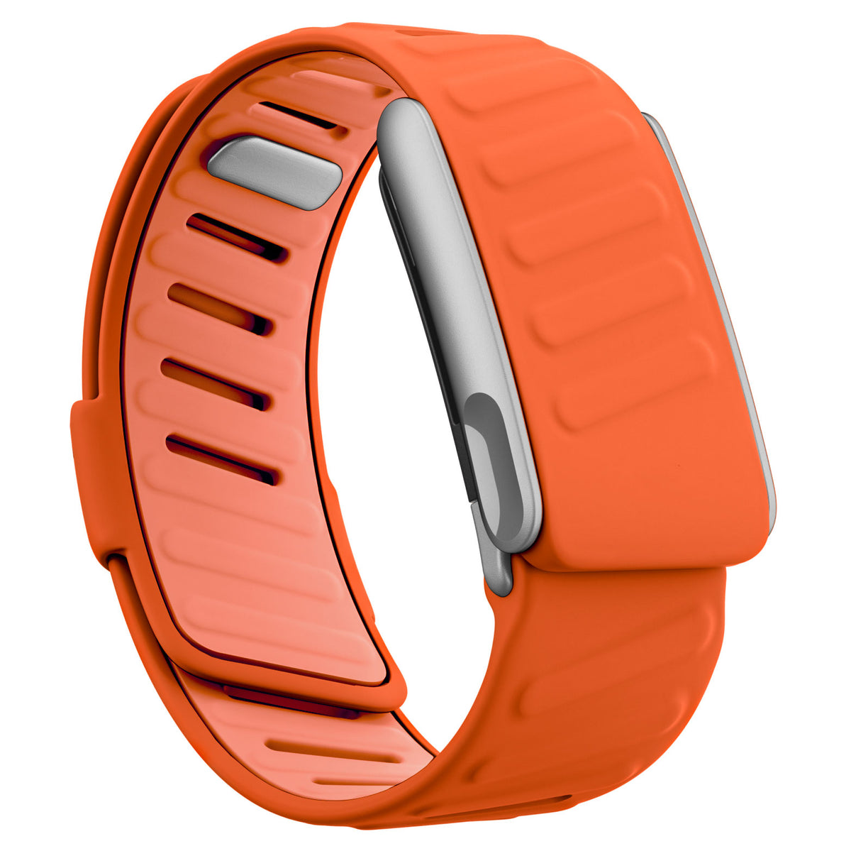 WHOOP 5.0 Silicone Band — Matte Silver (MG) - 橙色