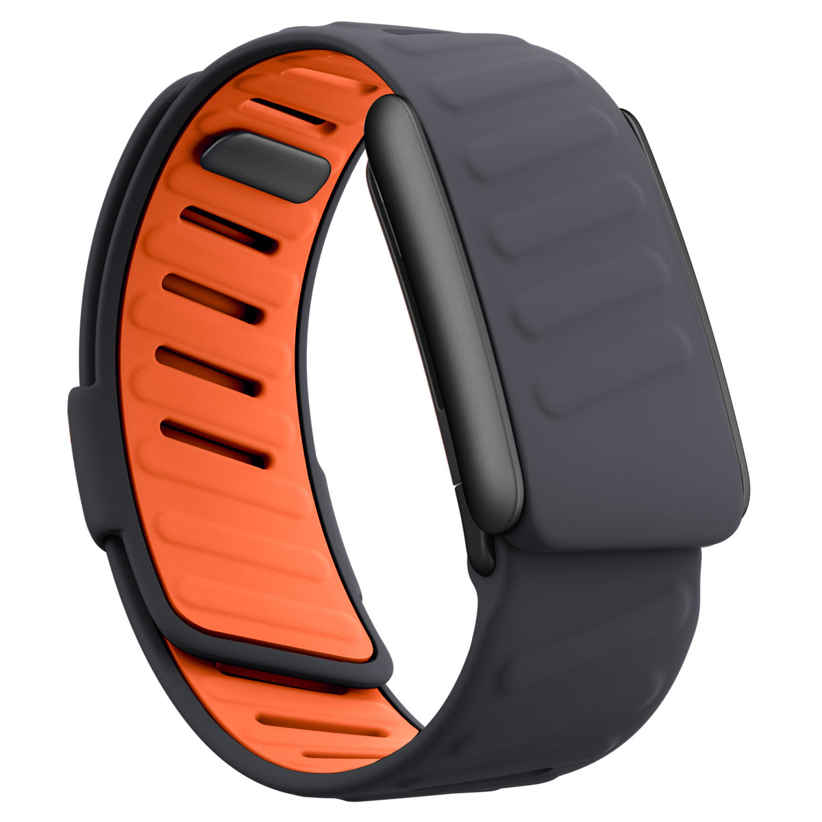 WHOOP 5.0 Silicone Band — Matte Black - 深灰橙