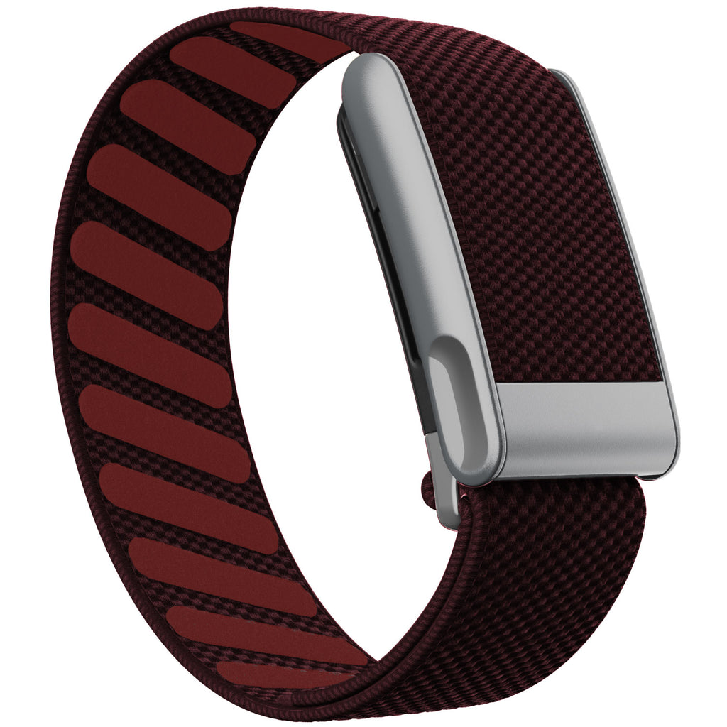 WHOOP 5.0 Standard Woven Band — Matte Silver (MG) - 铁锈红