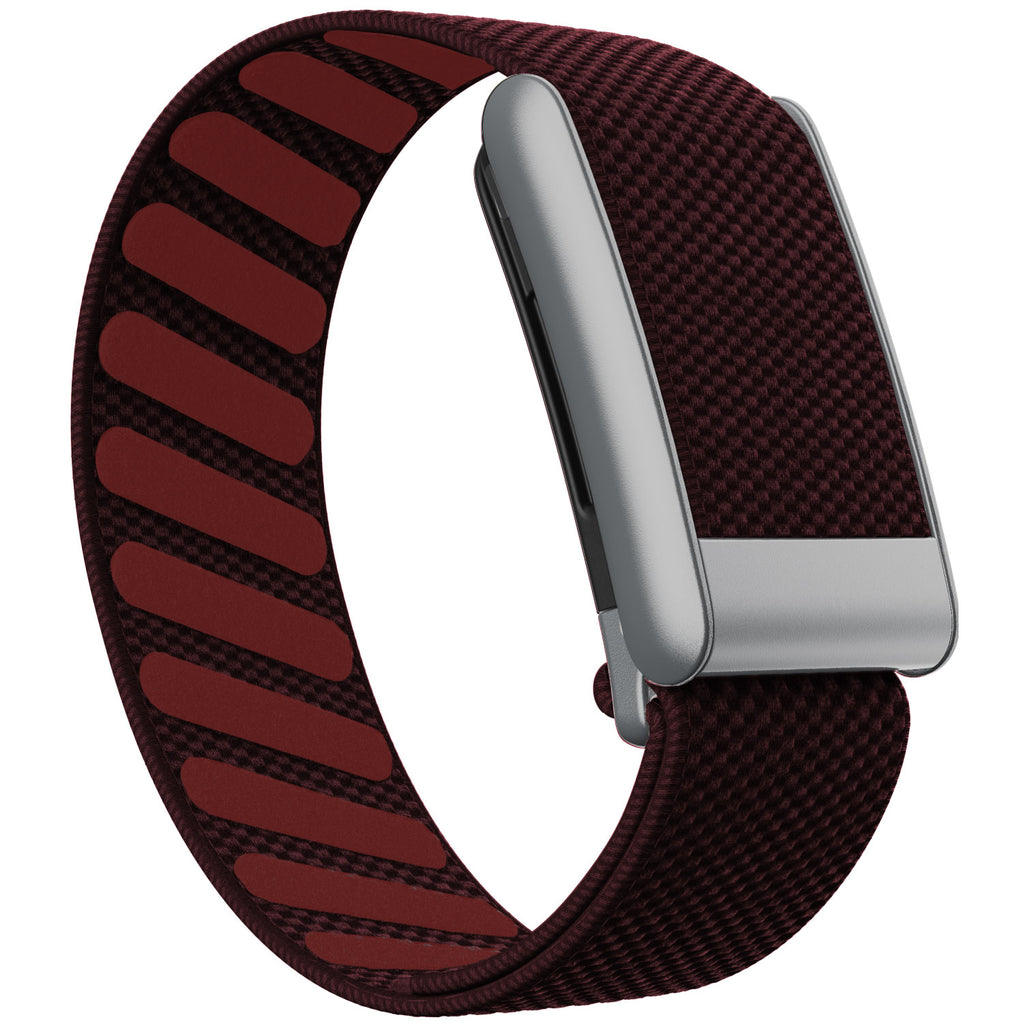 WHOOP 5.0 Standard Woven Band — Matte Silver - 铁锈红