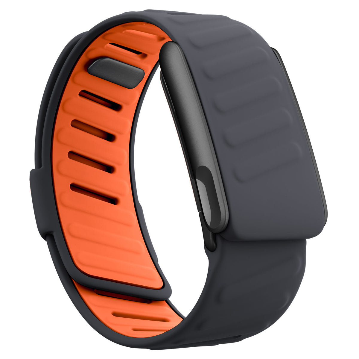 WHOOP 5.0 Silicone Band — Matte Black (MG) - 深灰橙