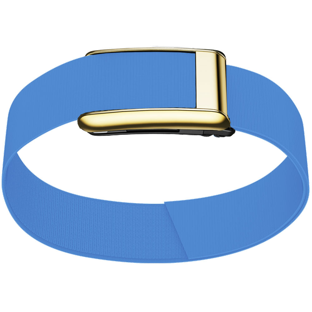 WHOOP 5.0 Bicep Band (Waterproof) — Titanium Gold - 亮蓝