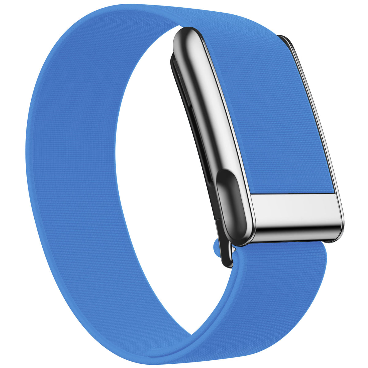 WHOOP 5.0 Waterproof Band — Titanium Silver (MG) - 亮蓝