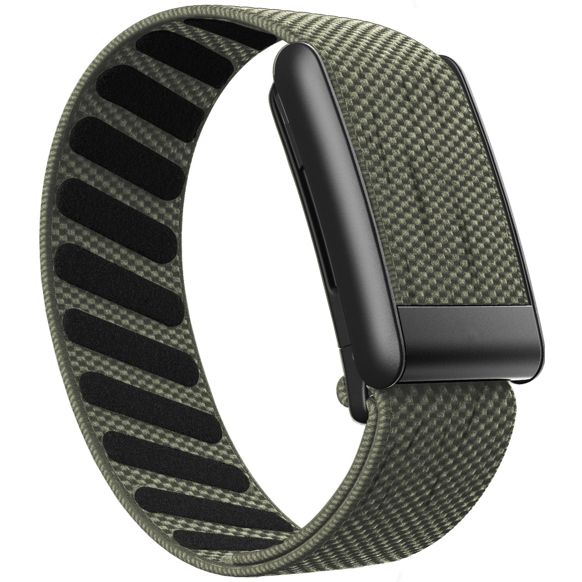 WHOOP 5.0 Standard Woven Band — Matte Black - 灰绿