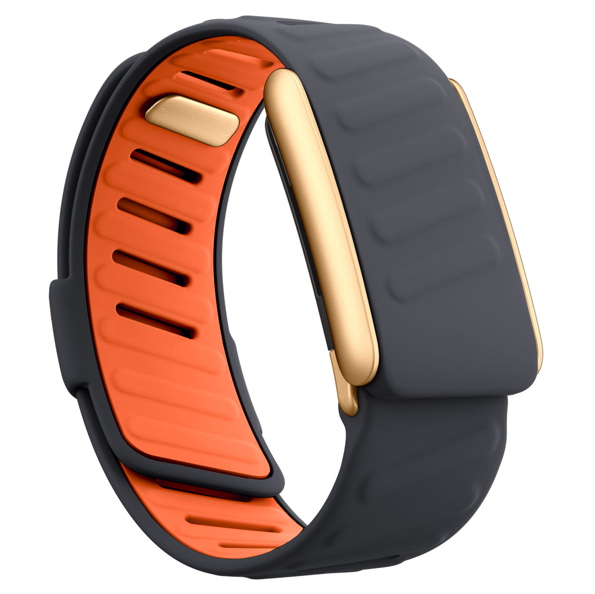 WHOOP 5.0 Silicone Band — Matte Rose Gold - 深灰橙