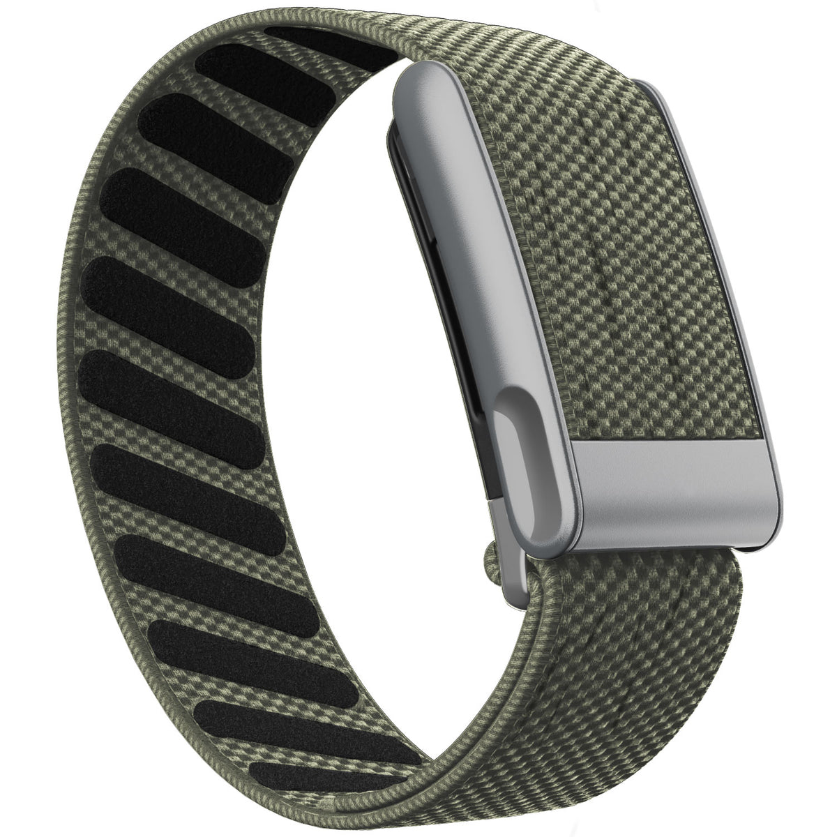 WHOOP 5.0 Standard Woven Band — Matte Silver (MG) - 灰绿