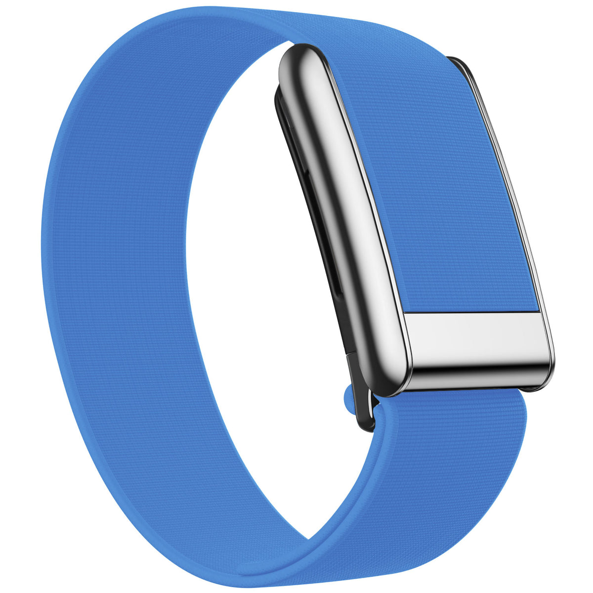 WHOOP 5.0 Waterproof Band — Titanium Silver - 亮蓝