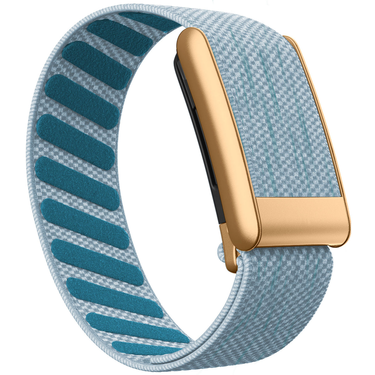 WHOOP 5.0 Standard Woven Band — Matte Rose Gold - 钻石蓝
