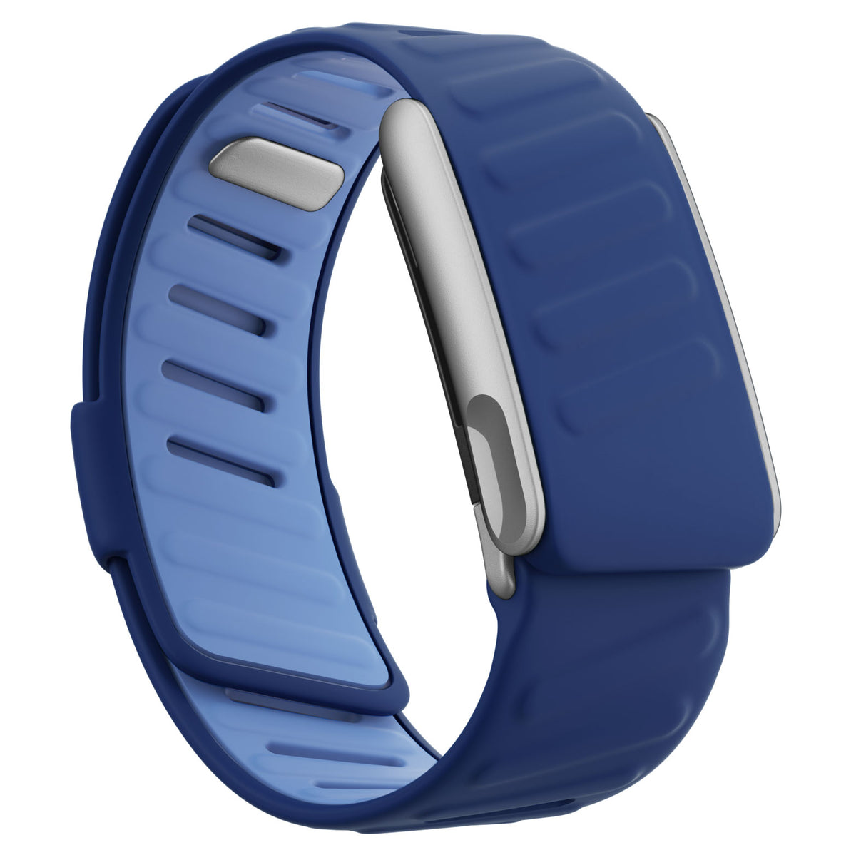 WHOOP 5.0 Silicone Band — Matte Silver (MG) - 深蓝色