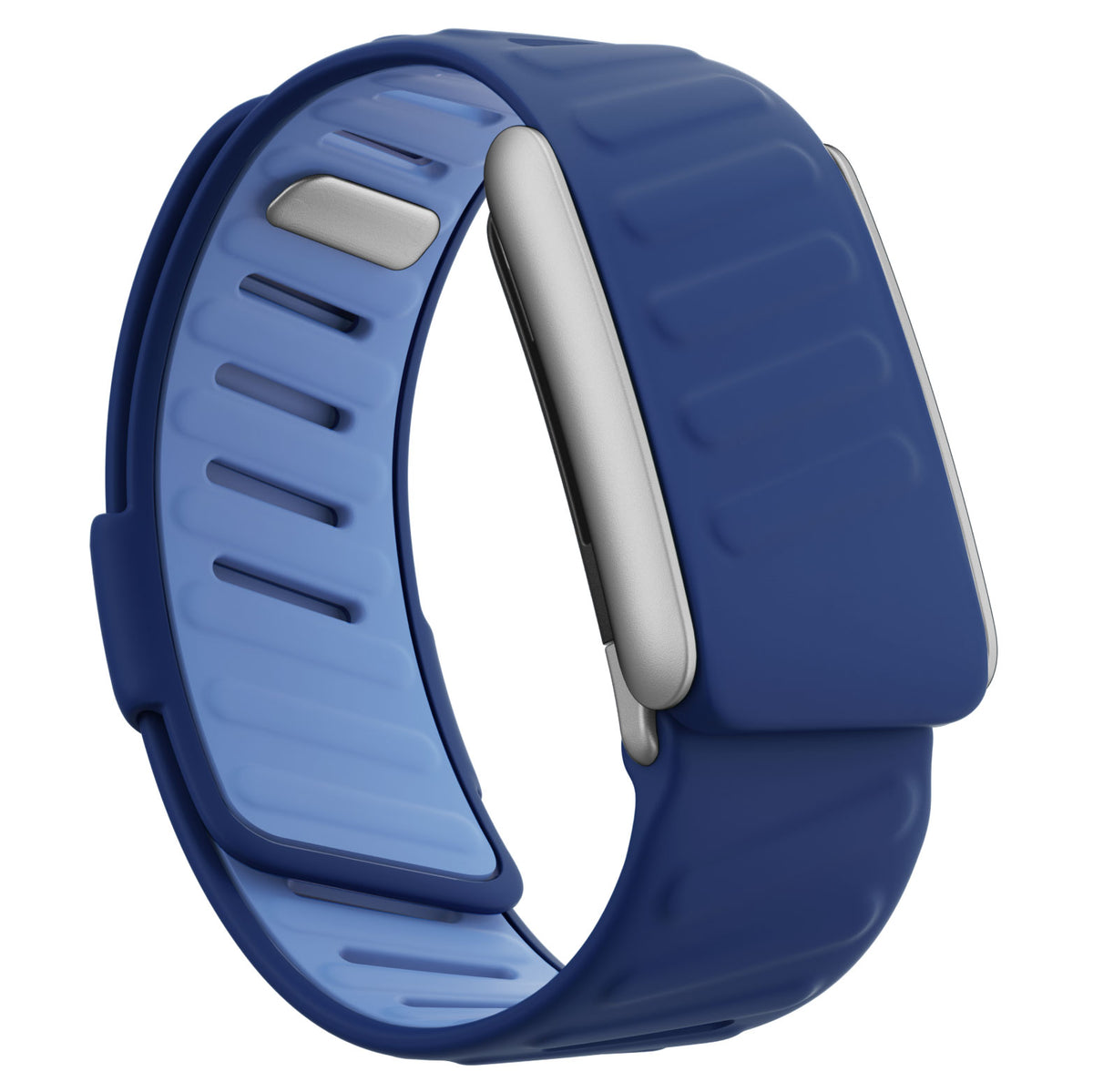 WHOOP 5.0 Silicone Band — Matte Silver - 深蓝色