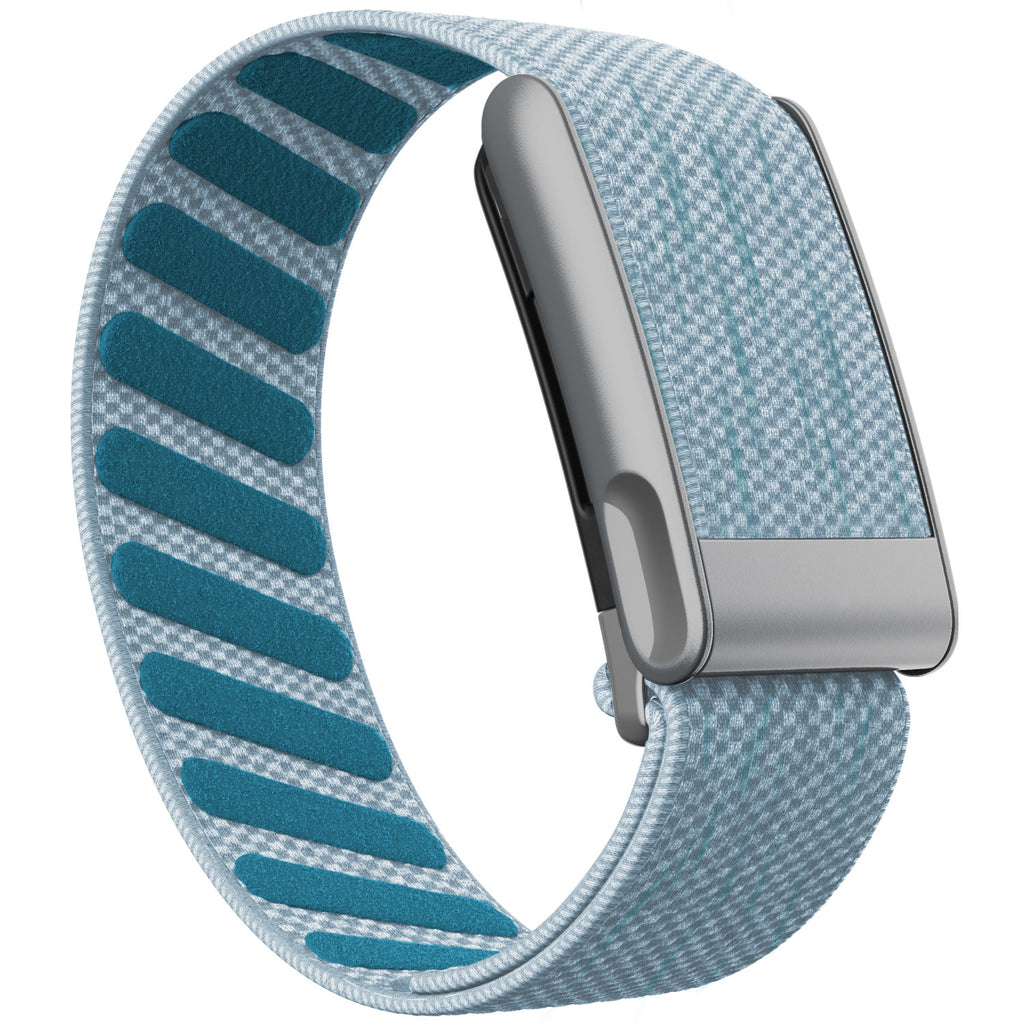 WHOOP 5.0 Standard Woven Band — Matte Silver (MG) - 钻石蓝