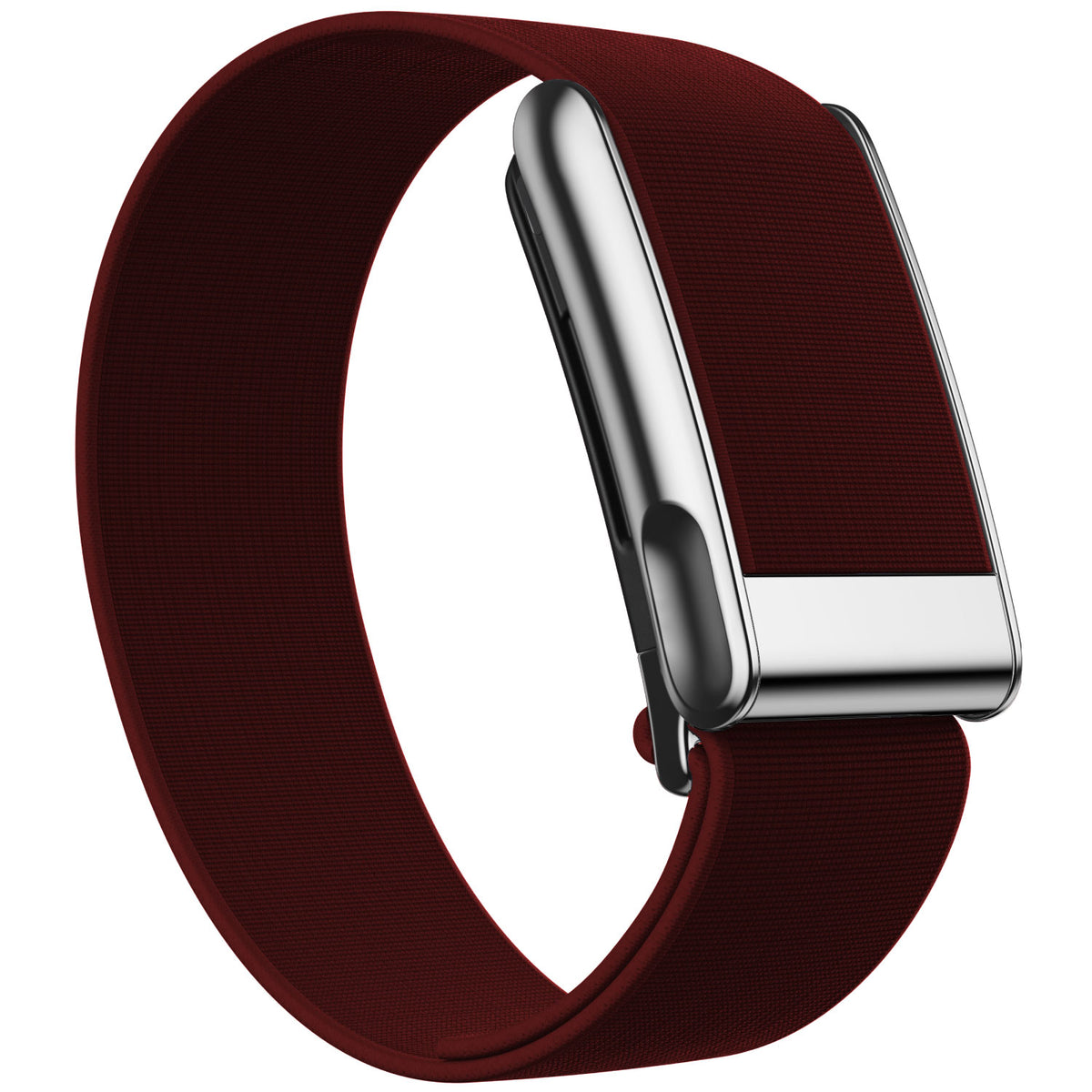 WHOOP 5.0 Waterproof Band — Titanium Silver (MG) - 深红色