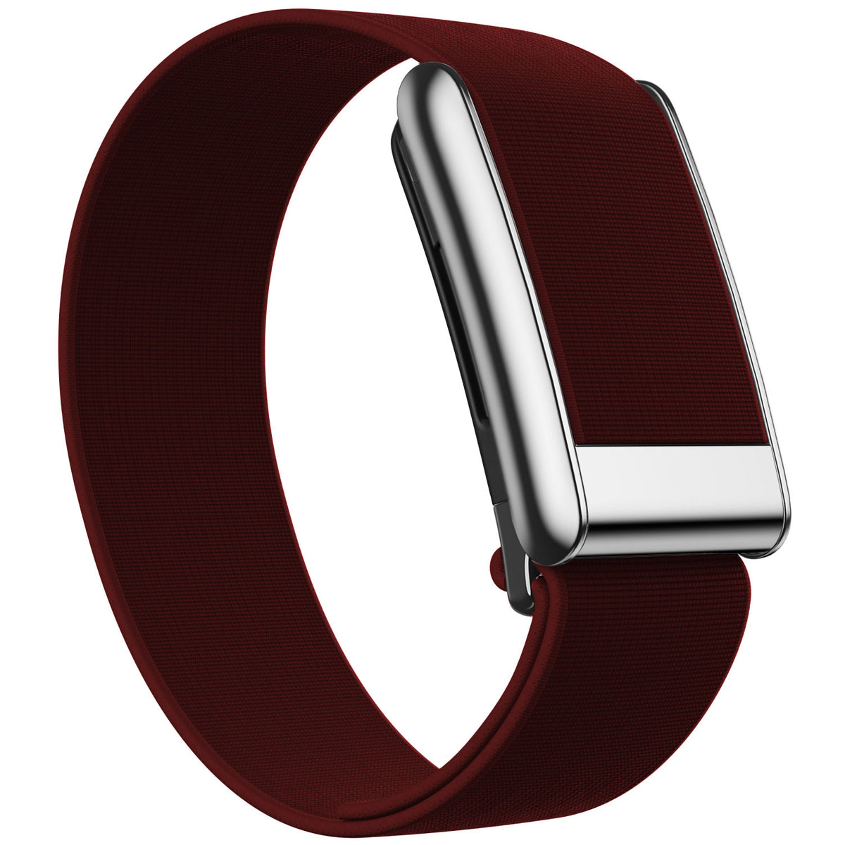 WHOOP 5.0 Waterproof Band — Titanium Silver - 深红色