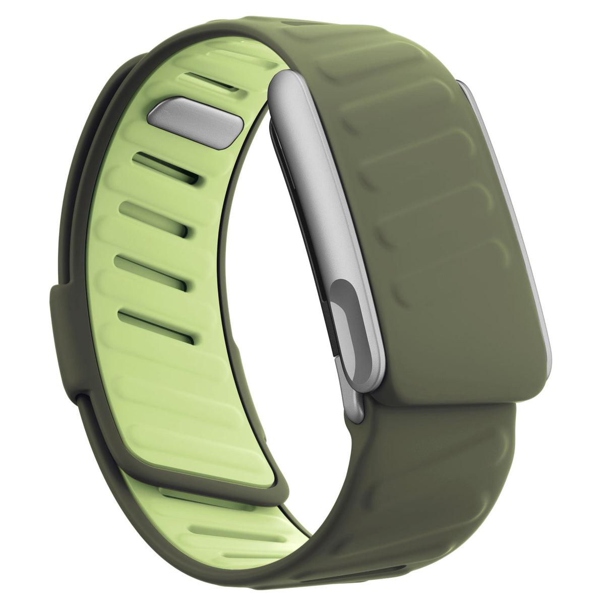 WHOOP 5.0 Silicone Band — Matte Silver (MG) - 军绿色