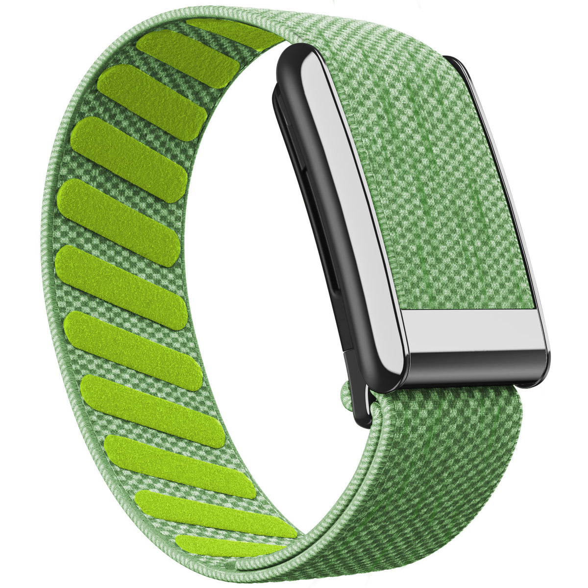 WHOOP 5.0 Standard Woven Band — Titanium Silver - 青柠