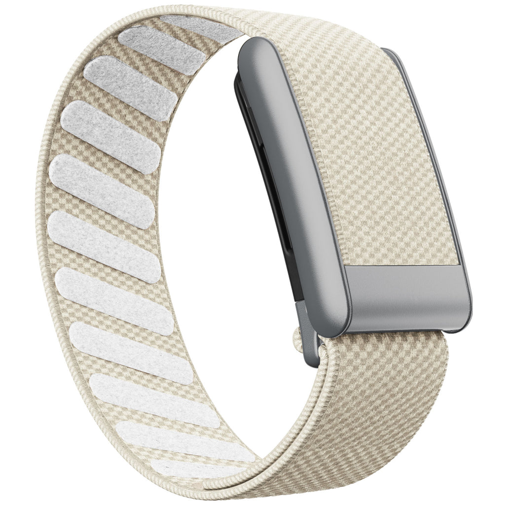 WHOOP 5.0 Standard Woven Band — Matte Silver - 石头