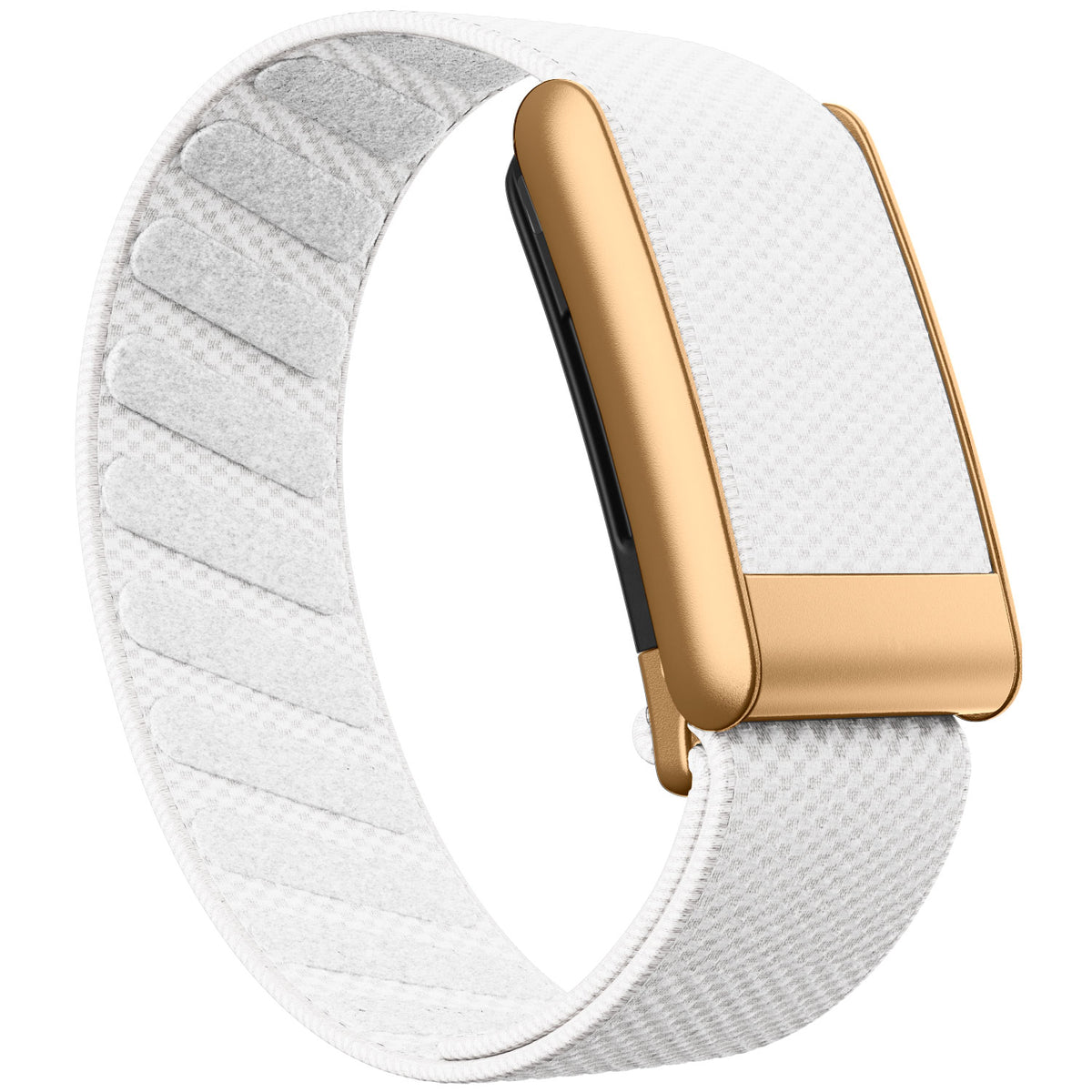 WHOOP 5.0 Standard Woven Band — Matte Rose Gold - 白色