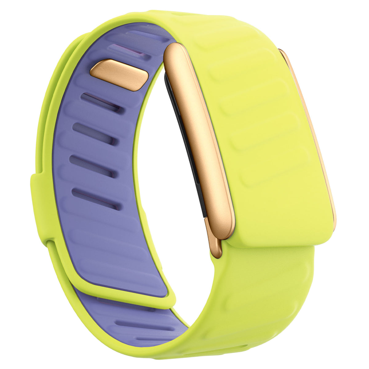 WHOOP 5.0 Silicone Band — Matte Rose Gold - 黄色+紫色