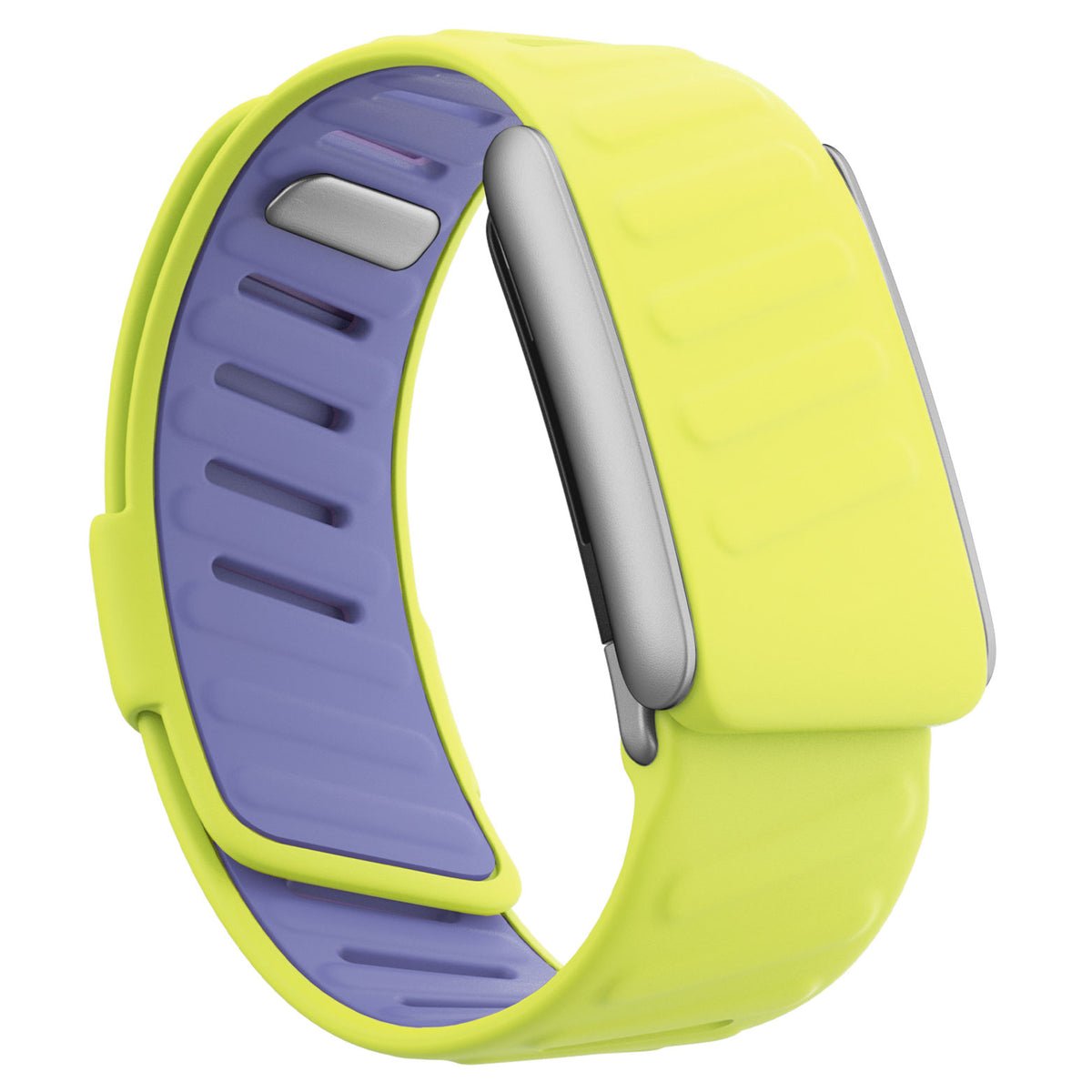 WHOOP 5.0 Silicone Band — Matte Silver - 黄色+紫色