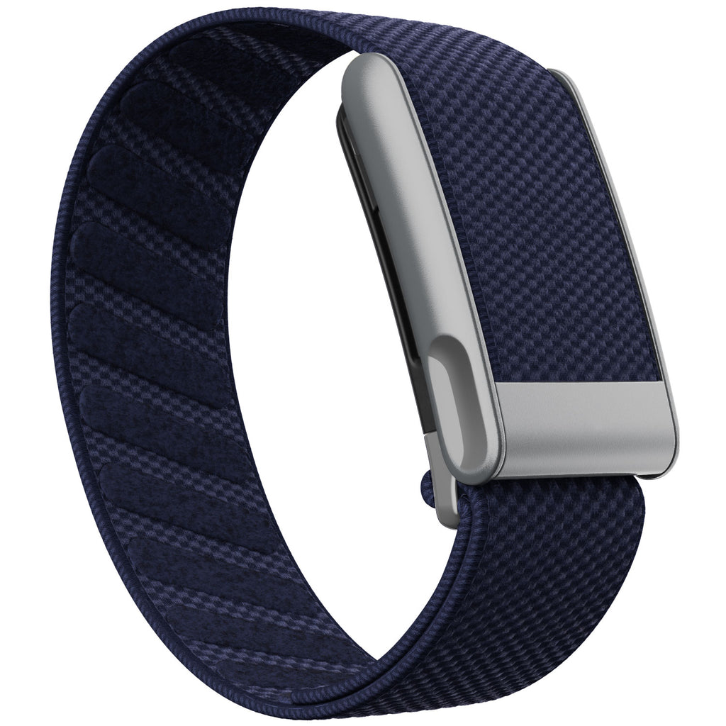 WHOOP 5.0 Standard Woven Band — Matte Silver (MG) - 午夜蓝