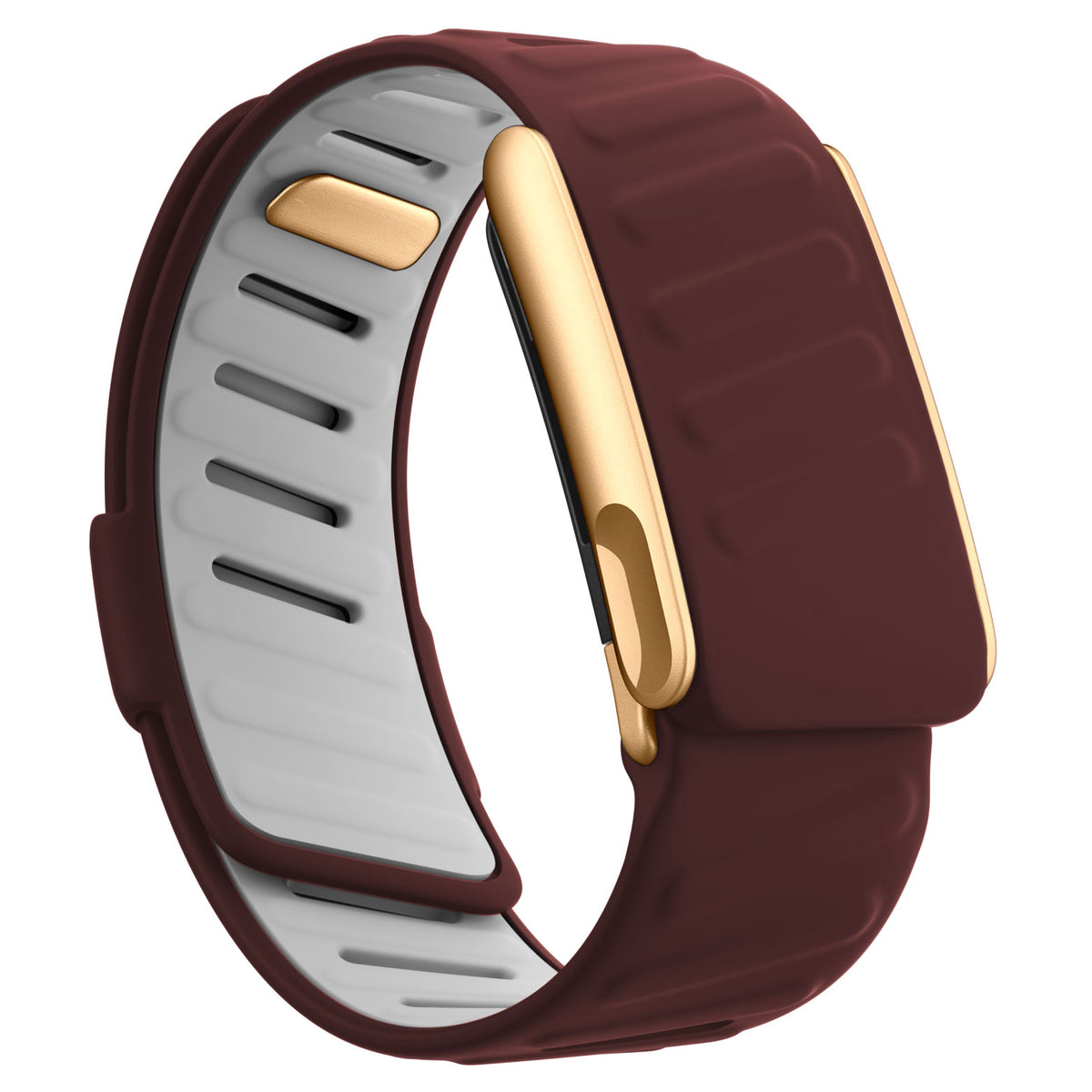 WHOOP 5.0 Silicone Band — Matte Rose Gold (MG) - SKU-12红色+白色