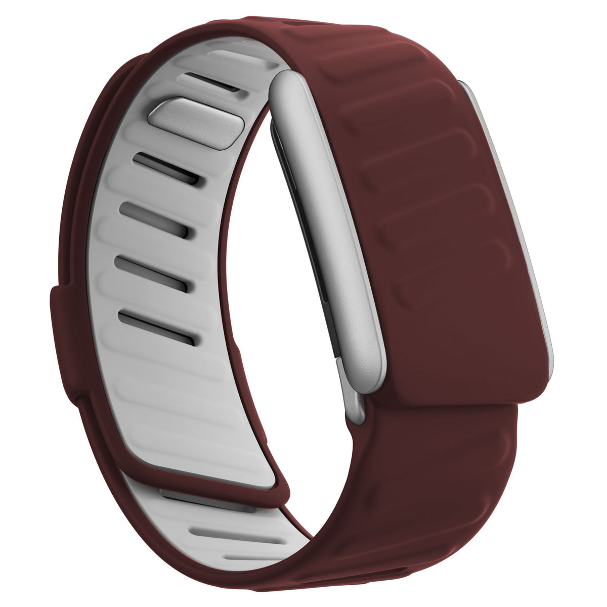 WHOOP 5.0 Silicone Band — Matte Silver - SKU-12红色+白色