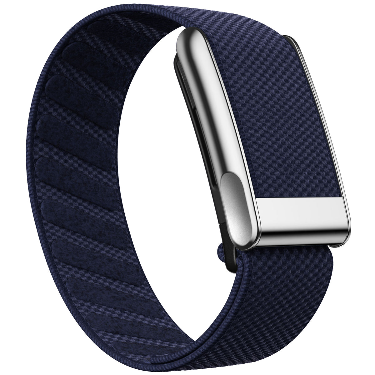 WHOOP 5.0 Standard Woven Band — Titanium Silver (MG) - 午夜蓝