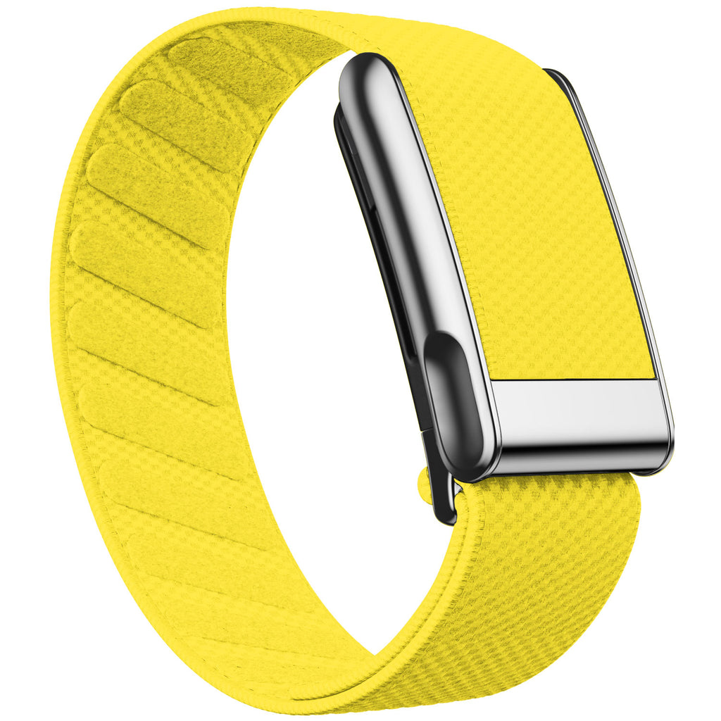 WHOOP 5.0 Standard Woven Band — Titanium Silver (MG) - 黄色