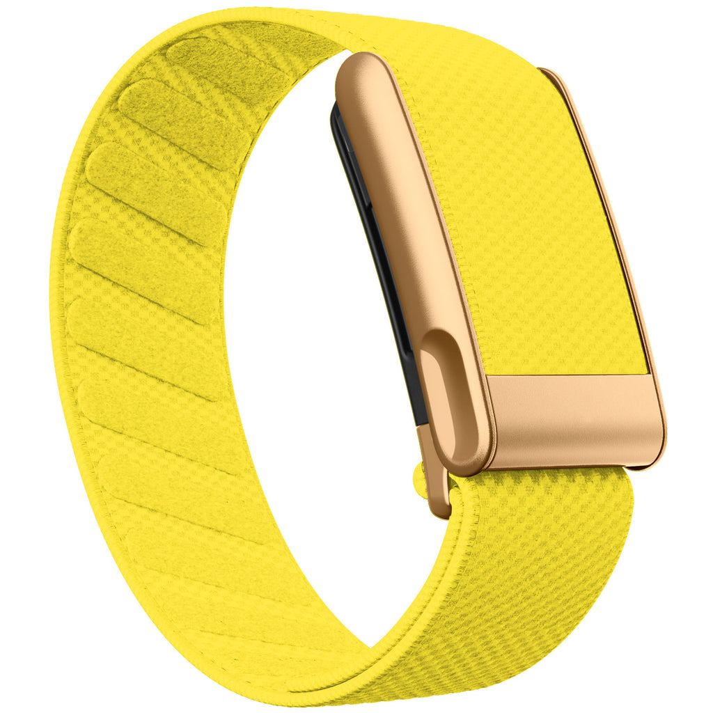 WHOOP 5.0 Standard Woven Band — Matte Rose Gold (MG) - 黄色