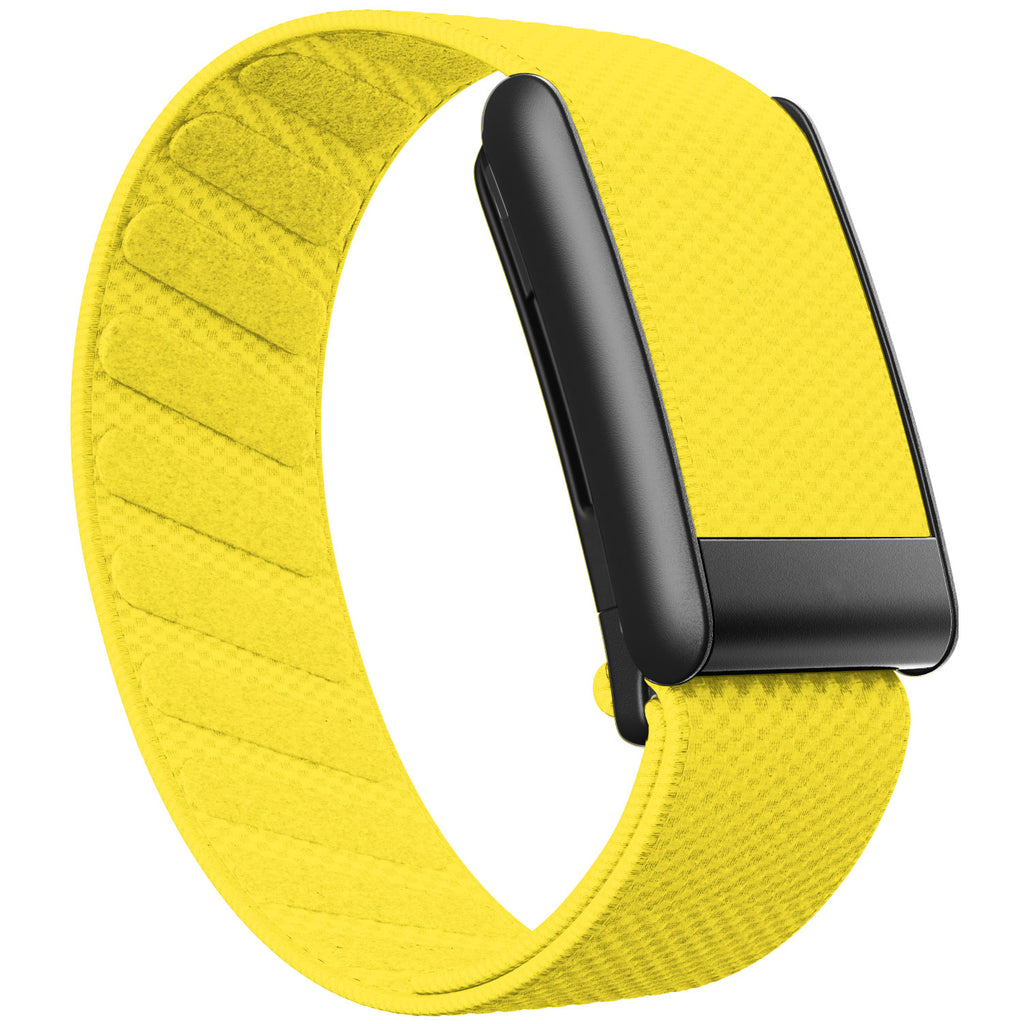 WHOOP 5.0 Standard Woven Band — Matte Black - 黄色