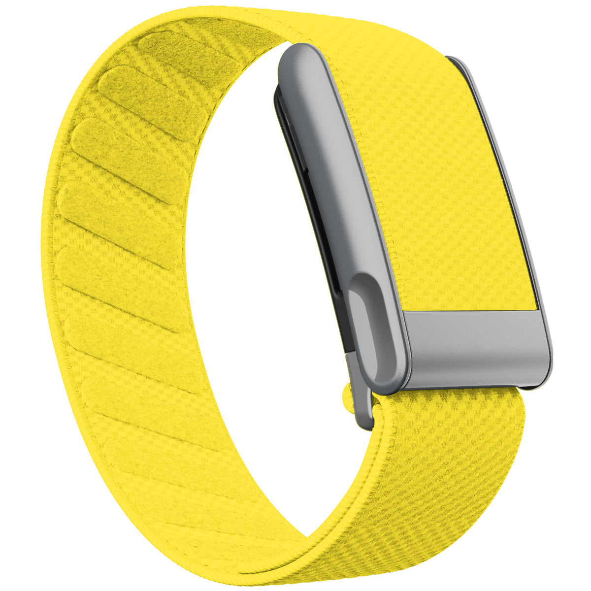 WHOOP 5.0 Standard Woven Band — Matte Silver (MG) - 黄色