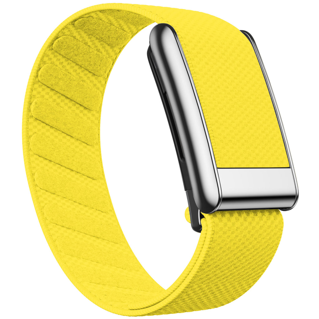 WHOOP 5.0 Standard Woven Band — Titanium Silver - 黄色