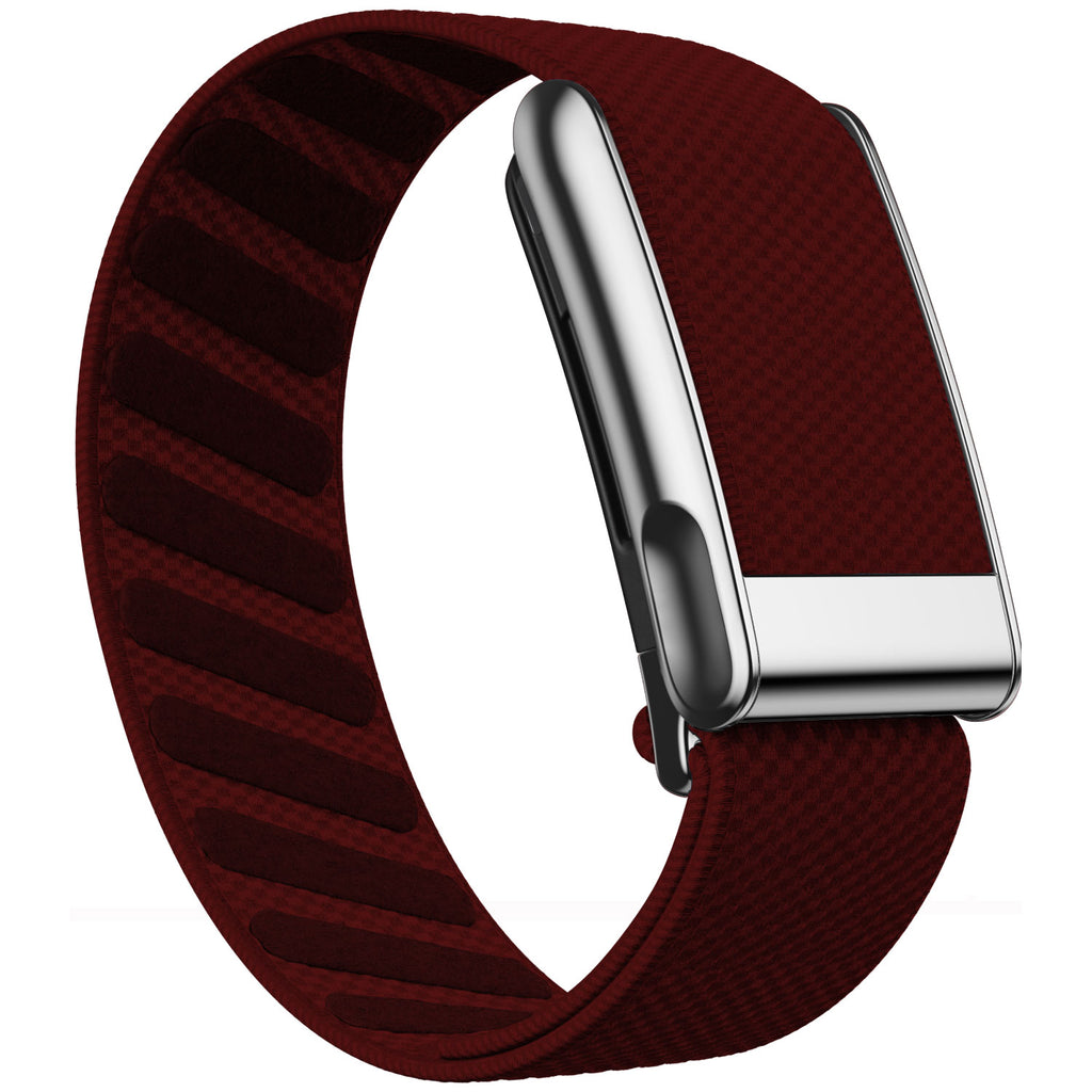 WHOOP 5.0 Standard Woven Band — Titanium Silver (MG) - 大红