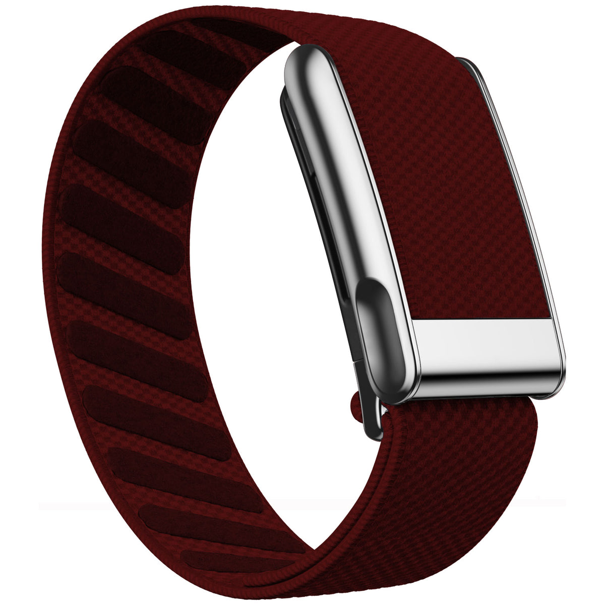 WHOOP 5.0 Standard Woven Band — Titanium Silver (MG) - 大红