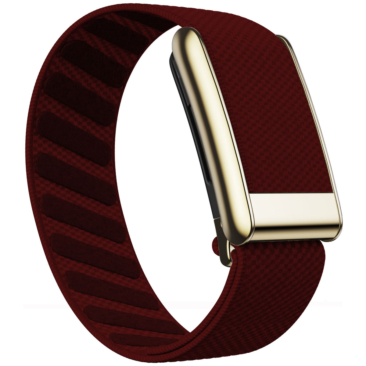 WHOOP 5.0 Standard Woven Band — Titanium Gold - 大红