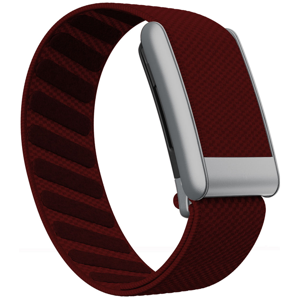 WHOOP 5.0 Standard Woven Band — Matte Silver - 大红
