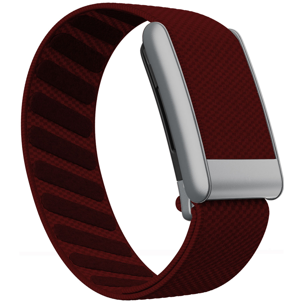 WHOOP 5.0 Standard Woven Band — Matte Silver - 大红