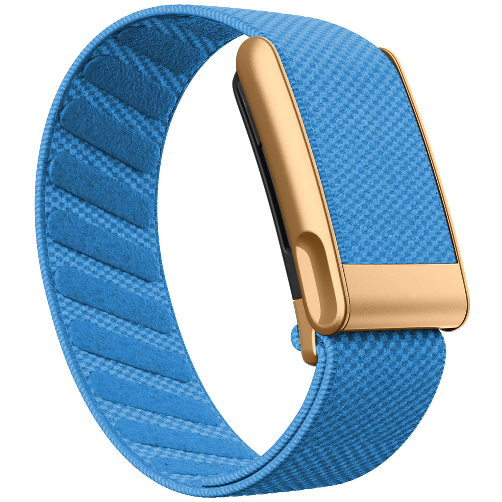WHOOP 5.0 Standard Woven Band — Matte Rose Gold (MG) - 浅蓝