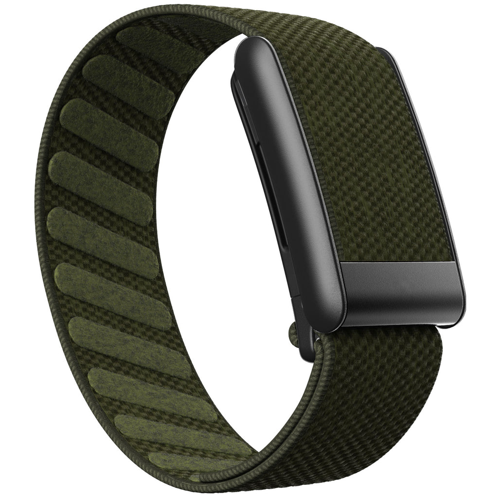 WHOOP 5.0 Standard Woven Band — Matte Black - 苔绿