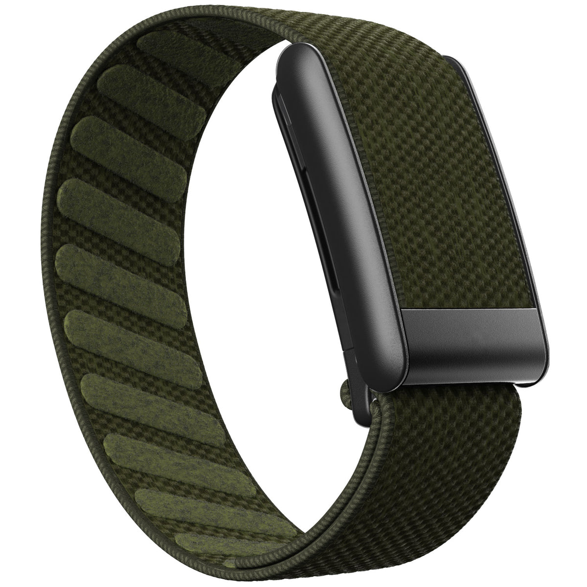 WHOOP 5.0 Standard Woven Band — Matte Black - 苔绿