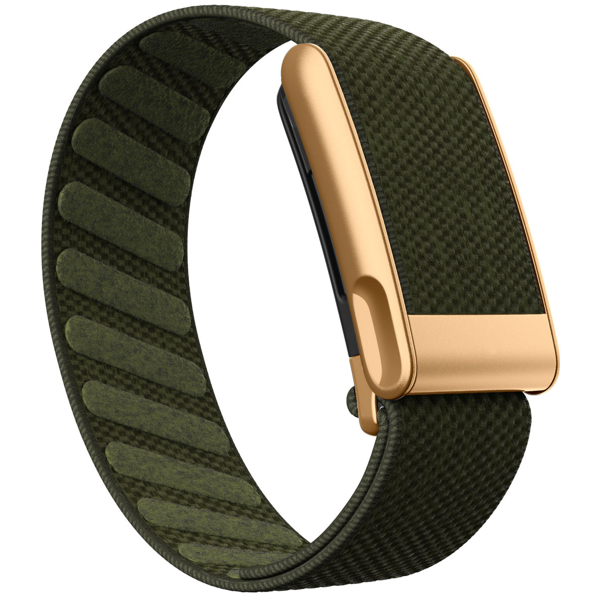 WHOOP 5.0 Standard Woven Band — Matte Rose Gold (MG) - 苔绿