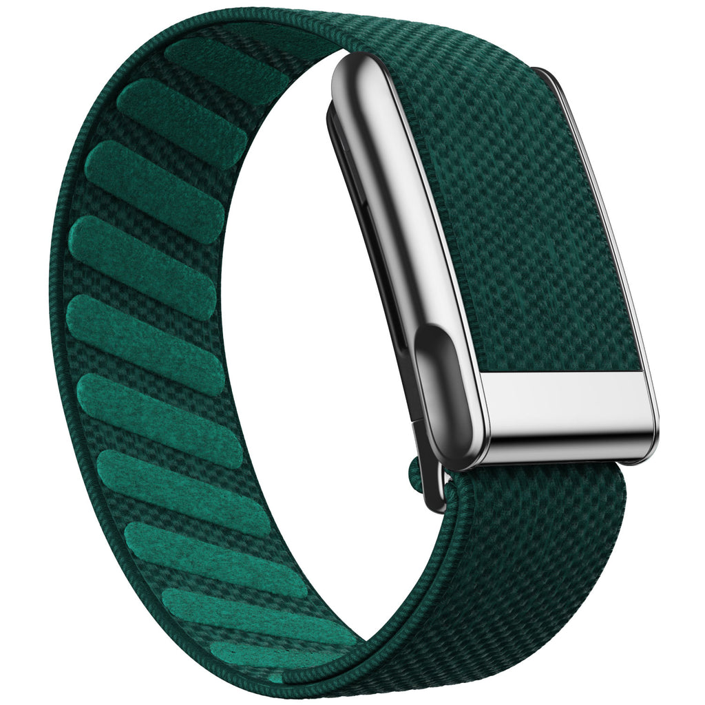 WHOOP 5.0 Standard Woven Band — Titanium Silver (MG) - 绿色