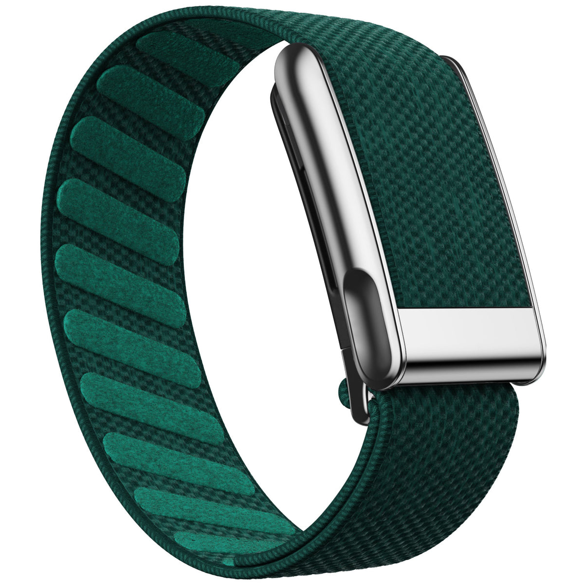 WHOOP 5.0 Standard Woven Band — Titanium Silver (MG) - 绿色